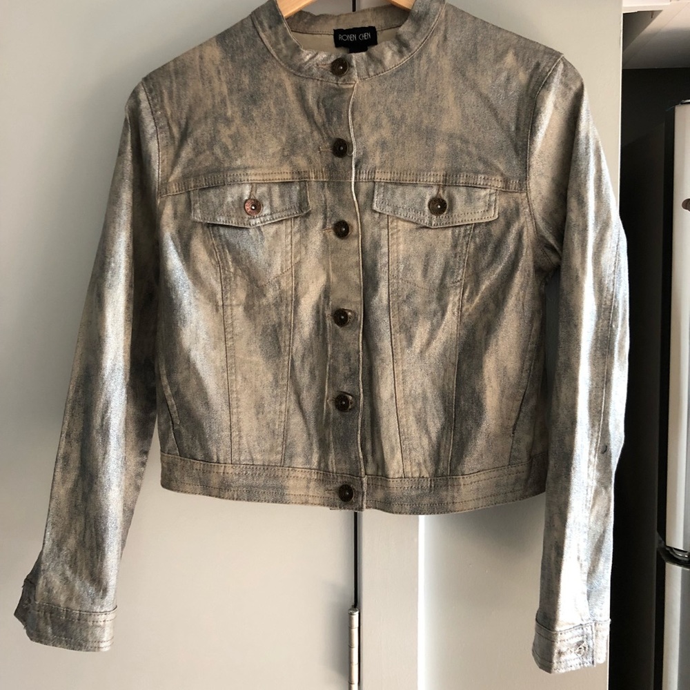 Ronan Chen Metallic Jean Jacket